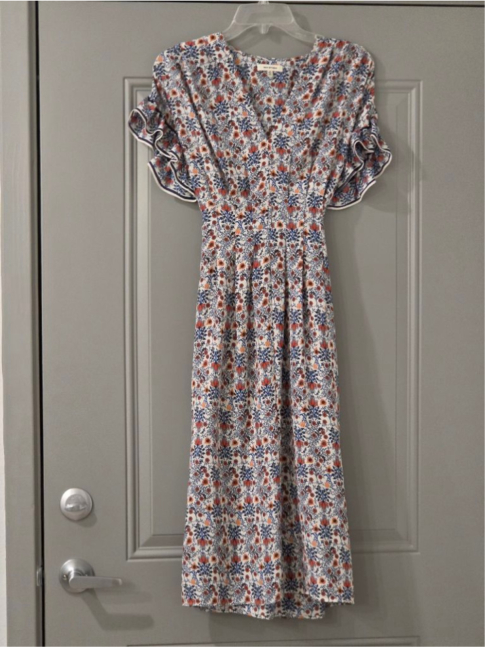 Women's MAX STUDIO White Floral Midi Dress S